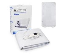 Mobiclinic, Electric Blanket, for Single beds, Very Low Consumption, European Brand, Washable, Temperature Adjustable in 3 Levels, Heat Adjustable, 150 x 80 cm, Colour White