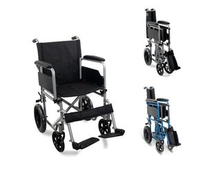 Mobiclinic®, Folding Lightweight Wheelchair, Marsella, Quick-Release castors at the Push of a Button, Seat 18.11 in, Sturdy, Folding armrests, Removable footrests