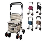 Mobiclinic®, Folding Walker, Shopping Trolley with Seat, 21L, Rollator, Single Lever, Steel, Large Basket, Backrest and Padding, Braking System, 360º Wheels, Coliseo