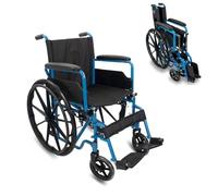 Mobiclinic®, Folding Wheelchair Lightweight, with Big Wheels, Self Propelled, Marsella, Transit Wheelchair, Mobility aids, Quick-Release castors at The Push of a Button, Sturdy, Seat 18.11 in