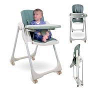 Mobiclinic®, High Chair for Baby, Evolutive, Extra Folding, Convertible into high Chair, Simba, 5-Point Harness, Wheels with Brakes, Double Removable Tray, Washable and Removable Fabric, Adjustable