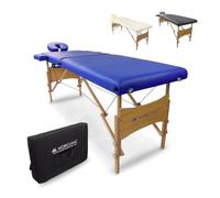 Mobiclinic, Light, Massage Bed, Folding Physiotherapy Massage Table, Headrest, Massage, Portable, Wood, 186x60 cm, Blue, Camilla de madera