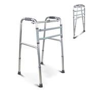 Mobiclinic®, Mezquita Model, Folding Walking Frame, Walker for Seniors and Handicapped, Walking Aid, Without Wheels, Ultralight Aluminium, Mobility Assistance, Ergonomic Handles Adjustable Height