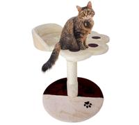 Mobiclinic®, Cat Tree Scratching, Cat Scratching Post, Cat Toy, Oliver, Soft and Plush Cushioned Base, Small Sisal Rope, Kitten Toy, Cat Toy, Colour Beige