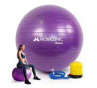 Mobiclinic, Pilates Ball, 58 cm, Including Inflator, Anti-slip, Anti-puncture, Washable, Pilates Ball, for Fitness, Sport, Pilates Ball for Pregnant, PY-01, Training, Purple
