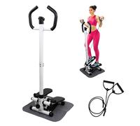 Mobiclinic®, Stepper with Handlebar, Height Adjustable, LCD Monitor, Adjustable Intensity, Non-Slip Pedals, Stepper, Step-by-Step Machine, Compact, Home Exercise, Step-Pro