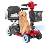MobiCyc 4 Wheel Mobility Scooter for Seniors&Adults - Up to 30 Miles Range,Foldable Powered Electric Wheelchair Device w/600WH Battery,Only 58 lb Weight, Dual Basket, 300 lb Capacity, Compact