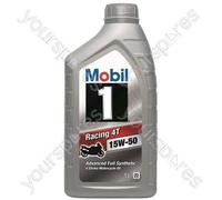 Mobil 1 Racing 4T 15-50 4-Stroke Motorcycle Engine Oil 2 Litre 2L (1L X 2)