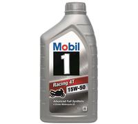 Mobil 1 Racing 4T 15-50 4-Stroke Motorcycle Engine Oil 2 Litre 2L (1L X 2)