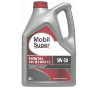 Mobil Super Everyday Protection C3 5W-30 Engine Oil for Diesel and Gasoline Engines, High Mileage, 5L