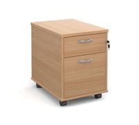 Elev8 Touch Mobile Pedestal 2 Drawers Lockable 426 x 600 x 567 mm Beech