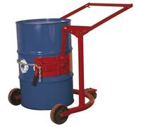Mobile 205L Drum Handler Truck With Braked Castor - Adjustable Trolley For Easy Drum Movement