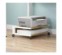 Mobile 2Tier Printer StandRolling Printer Shelf for Home Office & Under Desk Use Versatile Copier Rack Table with Wheels SpaceSaving Design