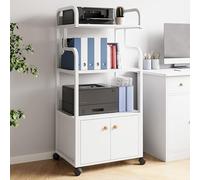 Mobile 3 Tier Large Printer Stand with Storage,Industrial Rolling Printer Cart，20.5" W x 13.4" D x 35.2" H, with Lockable Wheels, Stands for Home Office