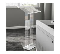 Mobile Acrylic Podium Lectern - Clear Stand for Churches & Classrooms - Modern Floor Standing Pulpit for Customer Reception - Versatile & Stylish Design