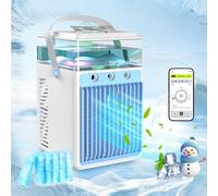 Mobile Air Conditioner, 5-in-1 Air Conditioner, Portable, without Exhaust Hose, Mini Air Conditioner with Spray and Colourful Night Light, Mobile Air Conditioners for Home, Office