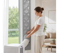 Mobile Air Conditioner Door Vent Kit,AC Window Seal for Portable Air Conditioner, AC Seal Thermal Barrier Waterproof Insect Guard Improves Cooling for All Single Hose Aircon,25x180cm Kit