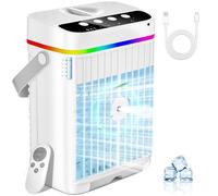 Mobile Air Conditioner, Portable Air Conditioner Mobile Air Conditioner, No Evacuation, 4 in 1 Portable Air Conditioners with Remote Control, Mist Modes, Timers, 7 Colorful LED for Home, Office