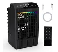Mobile Air Conditioners, 1000Ml Mini Air Conditioning Unit, Evaporative Mini Room Air Conditioner Cooling Fan, 4 Wind Speeds & Cool Mist, 2-12H Timer, Air Cooler Fan for Room, Office, Car