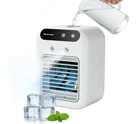 Mobile Air Conditioning, Bwaliffury Mini Air Conditioning Battery, Portable, Mini Fan, Mobile Air Conditioning 2 Modes, Wired and Wireless, Water Fan Spray, Mist, Table Fan for Home Office Room