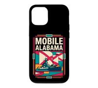 Mobile Alabama Flag Battleship Naval History Retro Art Case for iPhone 12/12 Pro