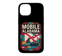 Mobile Alabama Flag Battleship Naval History Retro Art Case for iPhone 14