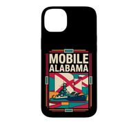 Mobile Alabama Flag Battleship Naval History Retro Art Case for iPhone 14 Plus
