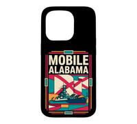 Mobile Alabama Flag Battleship Naval History Retro Art Case for iPhone 15 Pro