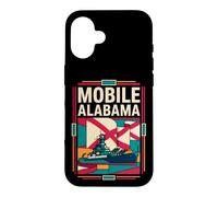 Mobile Alabama Flag Battleship Naval History Retro Art Case for iPhone 16