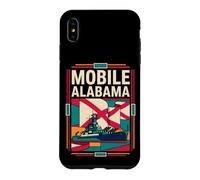 Mobile Alabama Flag Battleship Naval History Retro Art Case for iPhone XS Max