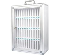 Mobile Aluminum Storage Box Portable WallMounted Smartphone Cabinet with Combination Lock Organizer for 12/24/36/48/60 SlotsIdeal for Home & Office Use