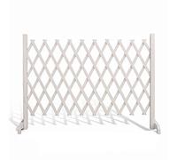 Mobile and Movable Fence - Solid Wood Expanding Fence, Fold-able Design and Lightweight Plant Screen, Gardeners & Pet Owners Decorative Fence, for Home Yard Garden Plant Climb (Color : White)