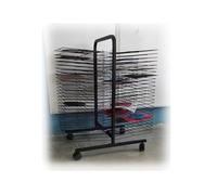 Mobile Art Drying Rack - Double-Sided with 38 Removable Shelves Space-Saving Design for Paintings & Drawings Sturdy Stacked Storage Solution for Artists