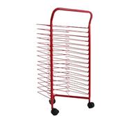Mobile Art Drying Rack on Wheels 16-Layer Metal Stand Cart for Classroom & Studio Craft nization Adjustable Height Durable & Portable Art Supply Storage