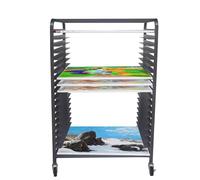 Mobile Art Drying Rack on Wheels for Canvas Storage - Ideal for Classrooms Studios & Artwork Display Space-Saving Design for Artists & Teachers