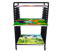 Mobile Art Drying Rack with 4 Wheels Canvas Storage Stand for Easy nization & Efficient Drying in Classrooms Studios Art Schools Craft Rooms