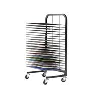 Mobile Art Drying Rack with Rolling Stand 20/40 Shelves for Classroom & Gallery Lightweight Canvas Storage Adjustable Height Art Supplies nization