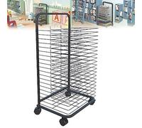 Mobile Art Drying Rack With Wheels, Flexible Shelves For Paint Storage, Ideal For Classroom, School, And Studio Organization