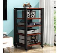 Mobile Audio Rack on Wheels, 3-Tier Adjustable Media Stand for Turntables, Game Consoles, and DVD Players - Sturdy Entertainment for Home Theater