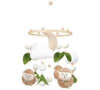 Mobile Baby Bed Bell with 3 Sheep, Stars, Clouds, Moon Charming Baby Room Decoration for Sleep and Sensory Promotion