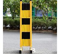 Mobile Barricade, Retractable Traffic Fence Expandable Barricade Fence with 2 Wheels Traffic Barricade for Subway Bus Station Airport (Color : Yellow, Size : 1.2x4m)