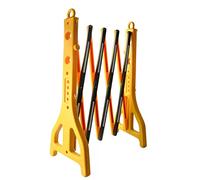 Mobile Barricade System, Expandable Reflective Strip Barrier, Collapsible Road Garage Plastic Water-Filled Barricade, 96cm Height, Yellow, Set of 4 for Safety & Control