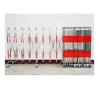 Mobile Barrier Gate - Expandable Stainless Steel Crowd Control Fence - Retractable Traffic Barricade for Events and Safety Management