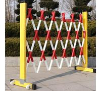 Mobile Barriers, Retractable Barriers, Adjustable Traffic Barriers, Stable Traffic Control for Other People's Movement Expandable Metal Barricade,Red,1.2 * 5M