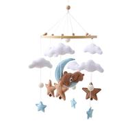 Mobile Bear Bassinet - Modern Lightweight Toys, Soothing Animal, Felt Cloud Cradle Toy, Room Decor Nursery Bedroom Stroller | Diaper Station Children's