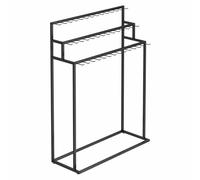 Mobile Belt Rack with Wheels Floor Mounted Metal Clothes Hanger nizer Shelf Commercial Boutique Storage Holder for Retail Display and Easy Access