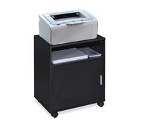 Mobile cabinet Office Trolley Black Organiser 3 Shelves Mobile Storage Cabinet
