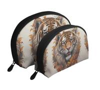 Mobile cars Moon Cosmetic Bag, Travel Makeup Pouch, Portable Waterproof Cosmetic Pouch for Girls Women., Artistic Tiger Head, One Size