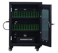 Mobile Charging and Storage Cart with Lockable Door for Classroom, Library, or Office Use