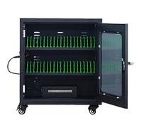 Mobile Charging and Storage Cart with Lockable Door for Classroom, Library, or Office Use